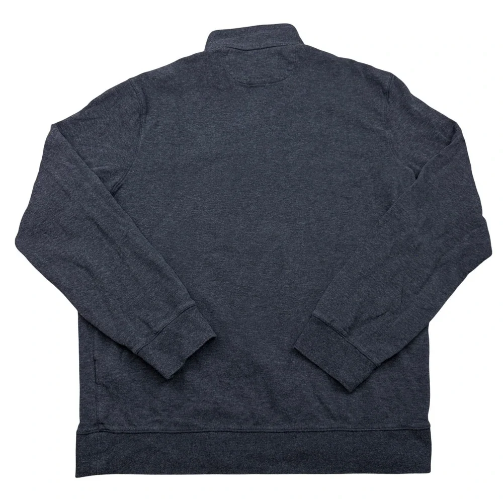 Polo Ralph Lauren Mens Large Charcoal Gray Quarter Zip Pullover Sweatshirt Pony